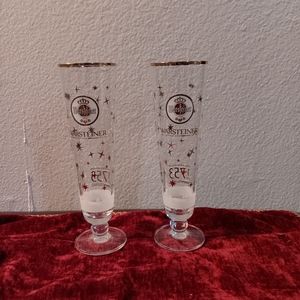 Vintage Warsteiner Limited Edition Christmas Pilsner Glasses